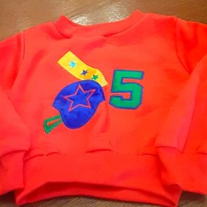 Tuff Cookies infant orange embellished sweatshirt